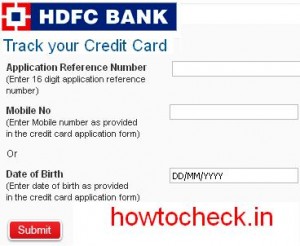 track or check hdfc bank credit card status